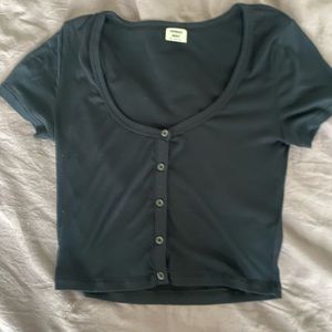Sunday best cropped black tee size small